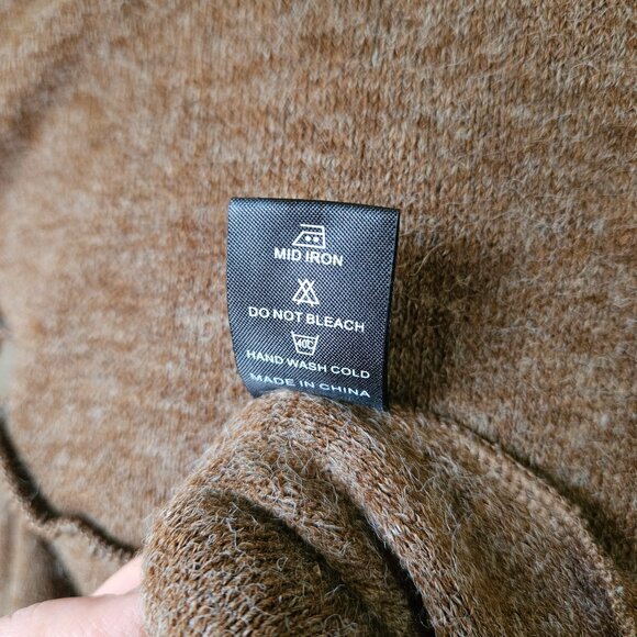 Pretty Angel Knit Cardigan Duster Brown Crochet S Small Vintage Y2K Whimsygoth - Picture 11 of 11